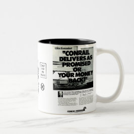 Taza Bicolor Los trenes de Conrail entregan según lo prometido