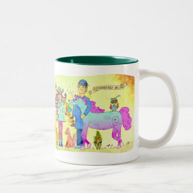 Taza Bicolor Los veterinarios son frescos (Derecha)