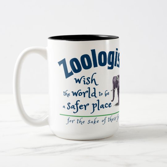 Taza Bicolor Los zoologistas desean el mundo para ser un lugar