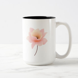 Taza Bicolor Lotus rosa suave