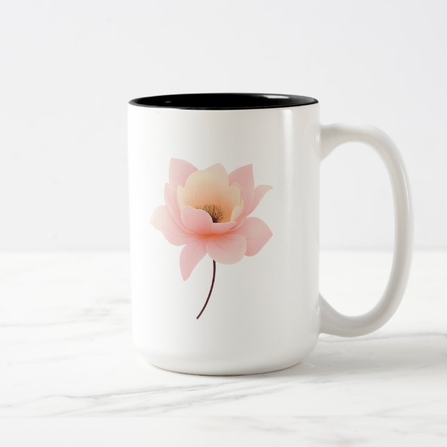 Taza Bicolor Lotus rosa suave (Derecha)