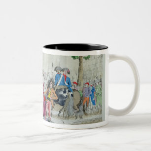 Taza Bicolor Louis XVI y su familia llevados al templo