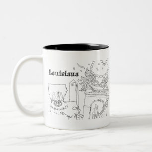 Taza Bicolor Louisiana Arte Mardi Gras Viajes Arte Destino