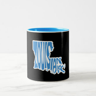 Taza Bicolor Louisiana State Shape Mug