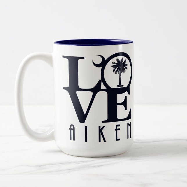 Taza Bicolor LOVE Aiken South Carolina 15oz (Izquierda)