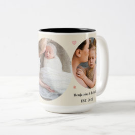 Taza Bicolor Love Always – Mom & Dad 3-Photo Mug Gift