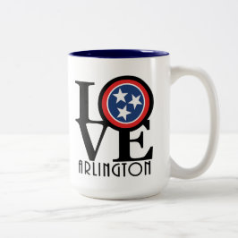 Taza Bicolor LOVE Arlington TN 15oz