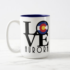 Taza Bicolor LOVE Aurora Colorado 15oz