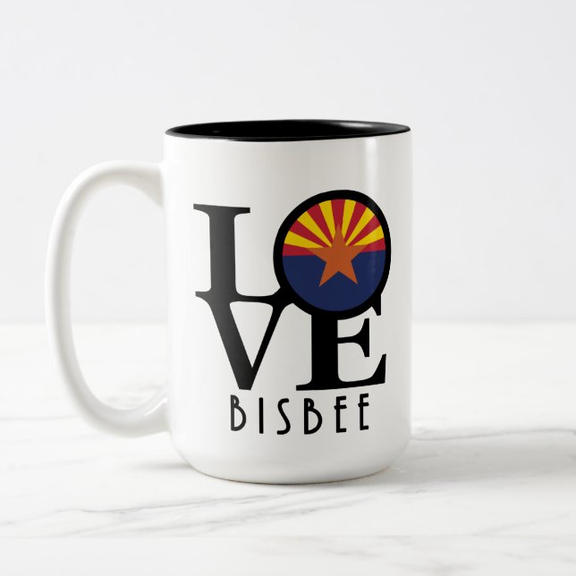 Taza Bicolor LOVE Bisbee Arizona 15oz (Izquierda)