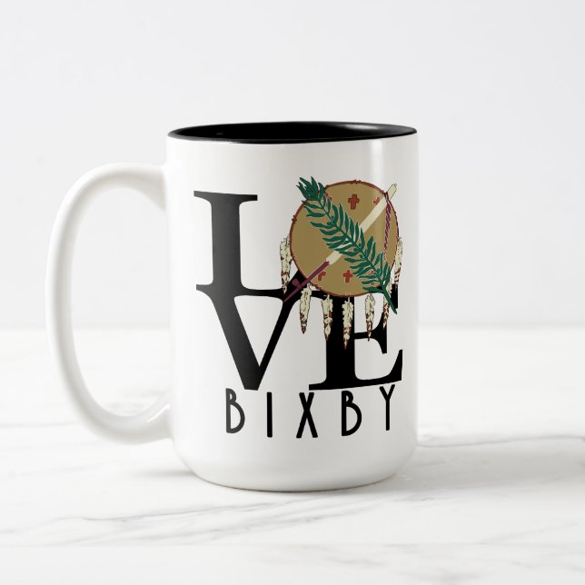 Taza Bicolor LOVE Bixby Oklahoma 15oz (Izquierda)