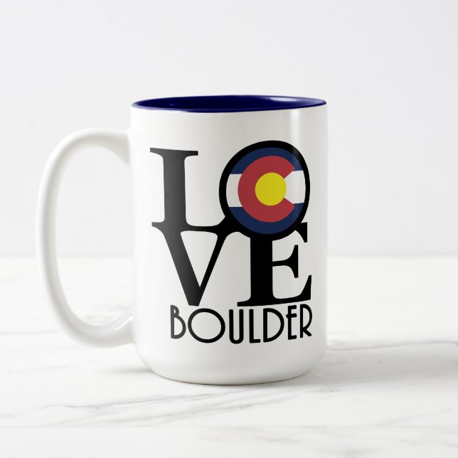 Taza Bicolor LOVE Boulder 15oz (Izquierda)