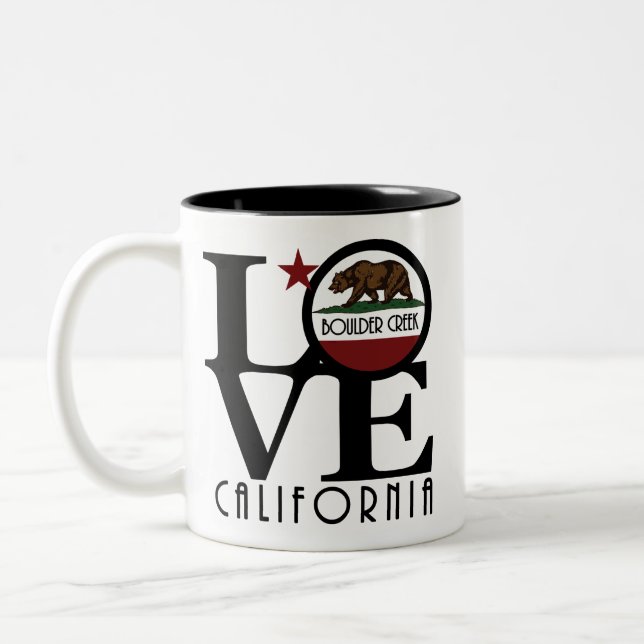 Taza Bicolor LOVE Boulder Creek California 11oz (Izquierda)