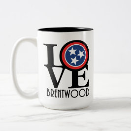 Taza Bicolor LOVE Brentwood Tennessee 15oz