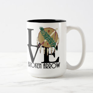 Taza Bicolor LOVE Broken Arrow Oklahoma 15oz