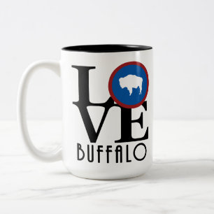 Taza Bicolor LOVE Buffalo Wyoming