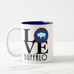 Taza Bicolor LOVE Buffalo Wyoming 11oz