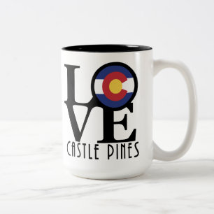 Taza Bicolor LOVE Castle Pines Colorado 15oz