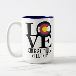 Taza Bicolor LOVE Cherry Hills Village 15oz