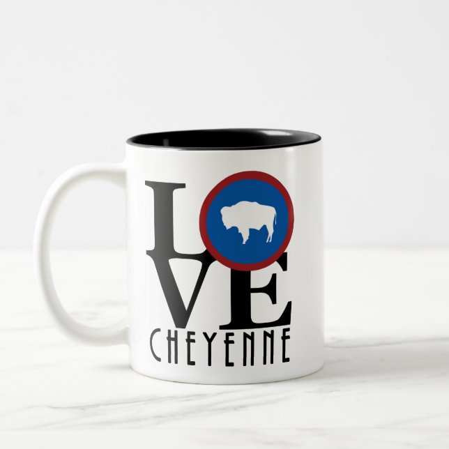 Taza Bicolor LOVE Cheyenne Wyoming 11oz (Izquierda)