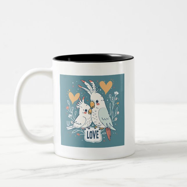 Taza Bicolor Love Cockatoo Mug (Izquierda)