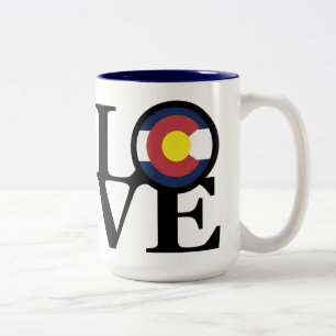 Taza Bicolor LOVE Colorado 15oz