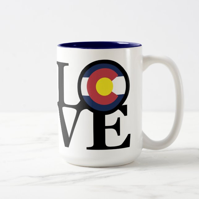 Taza Bicolor LOVE Colorado 15oz (Derecha)