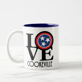 Taza Bicolor LOVE Cookeville Tennessee 11oz