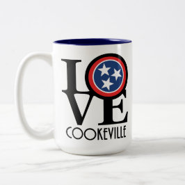 Taza Bicolor LOVE Cookeville Tennessee 15oz