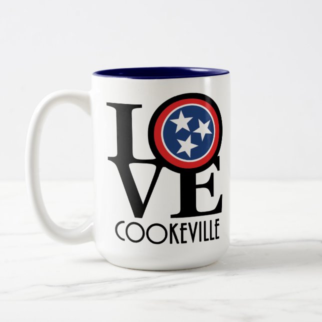 Taza Bicolor LOVE Cookeville Tennessee 15oz (Izquierda)
