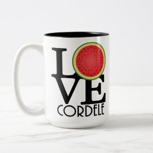 Taza Bicolor LOVE Cordele Serie Sandía 15oz