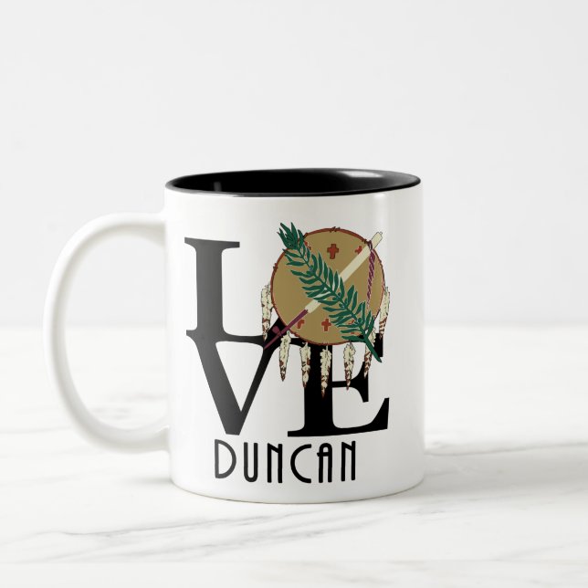 Taza Bicolor LOVE Duncan Oklahoma 11oz (Izquierda)