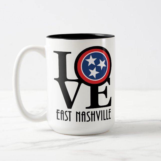 Taza Bicolor LOVE East Nashville 15oz (Izquierda)