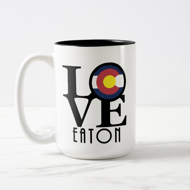 Taza Bicolor LOVE Eaton Colorado 15oz (Izquierda)