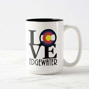 Taza Bicolor LOVE Edgewater colorado 15oz