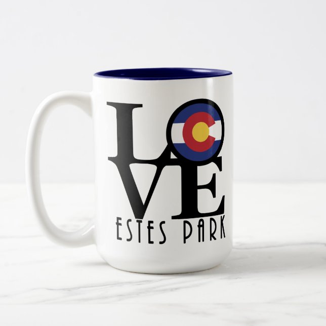Taza Bicolor LOVE Estes Park 15oz (Izquierda)