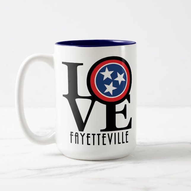 Taza Bicolor LOVE Fayetteville 15oz (Izquierda)