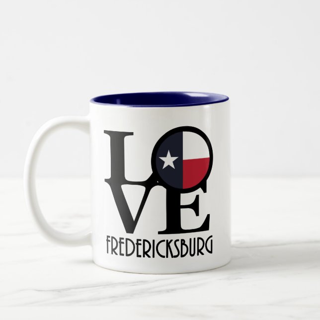 Taza Bicolor LOVE Fredericksburg TX 11oz (Izquierda)