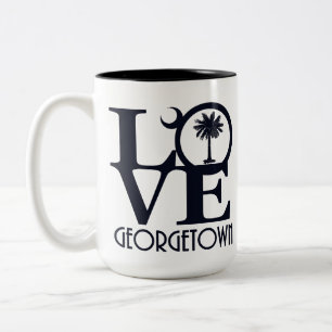 Taza Bicolor LOVE Georgetown SC 15oz