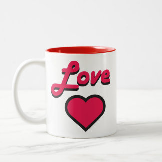 Taza Bicolor Love Heart Mug