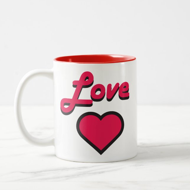 Taza Bicolor Love Heart Mug (Izquierda)