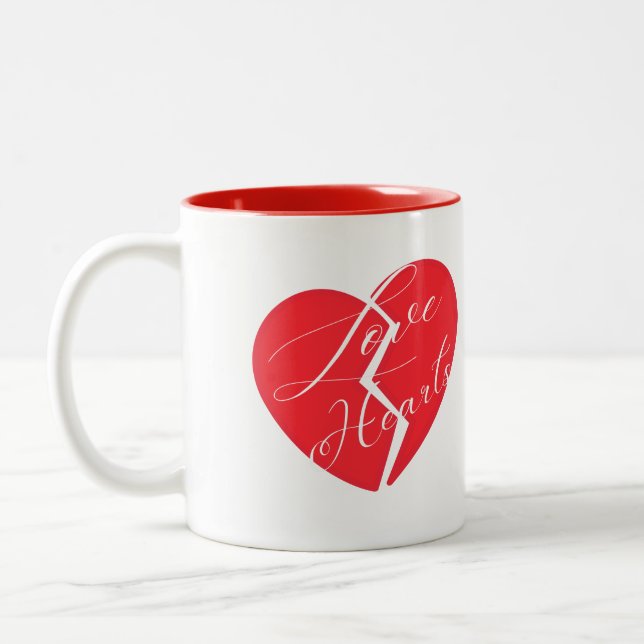 Taza Bicolor Love Hearts Valentine (Izquierda)