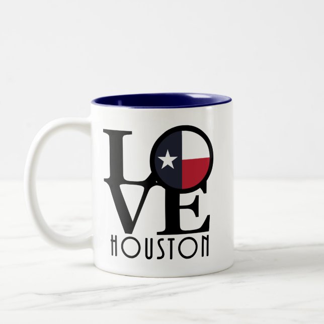 Taza Bicolor LOVE Houston Texas 11oz (Izquierda)