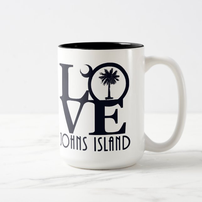 Taza Bicolor LOVE Johns Island SC 15oz (Derecha)