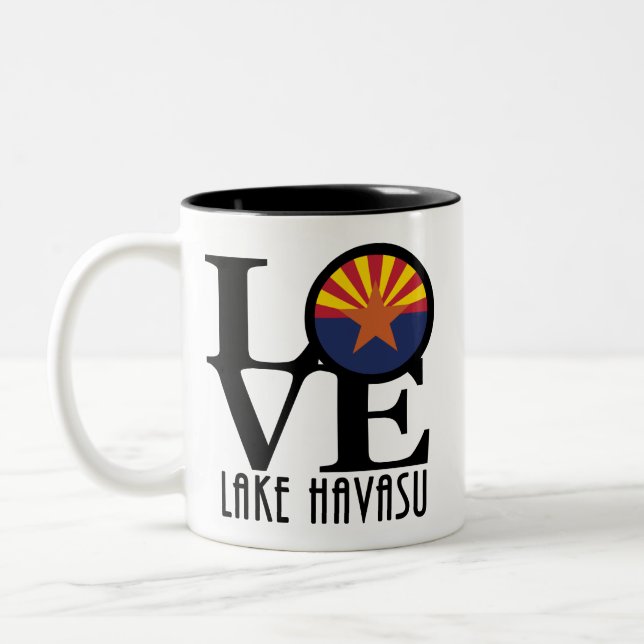 Taza Bicolor LOVE Lake Havasu 11oz (Izquierda)