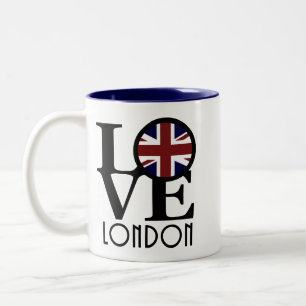 Taza Bicolor LOVE London 11oz (bandera británica)