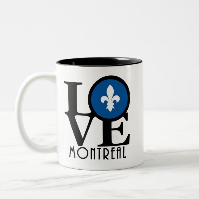Taza Bicolor LOVE Montreal Quebec 11oz (Izquierda)