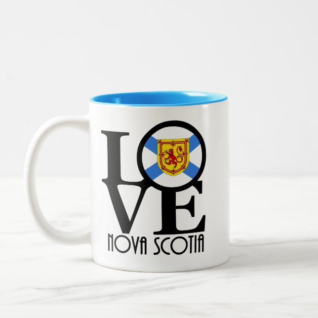 Taza Bicolor LOVE Nova Scotia Canada (Izquierda)