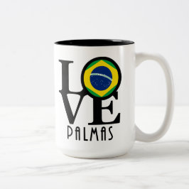 Taza Bicolor LOVE Palmas 15oz