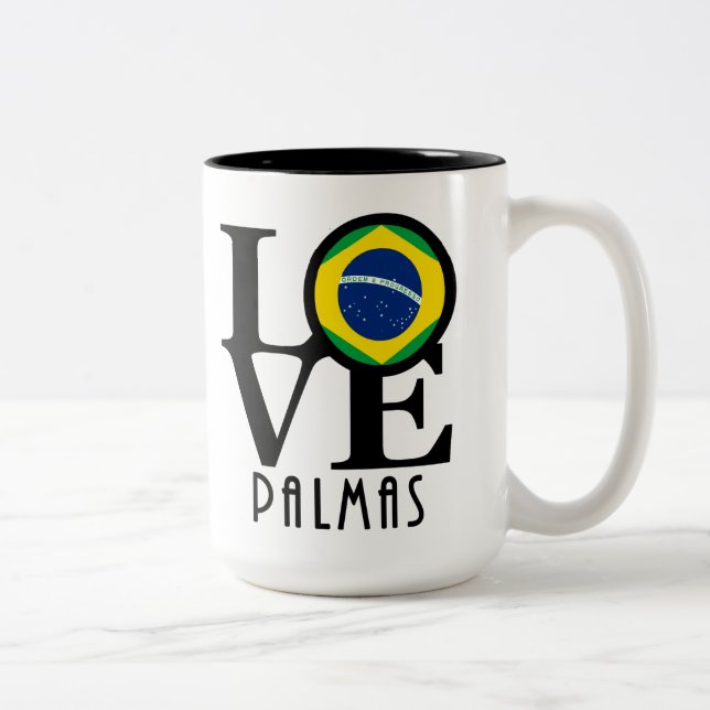 Taza Bicolor LOVE Palmas 15oz (Derecha)