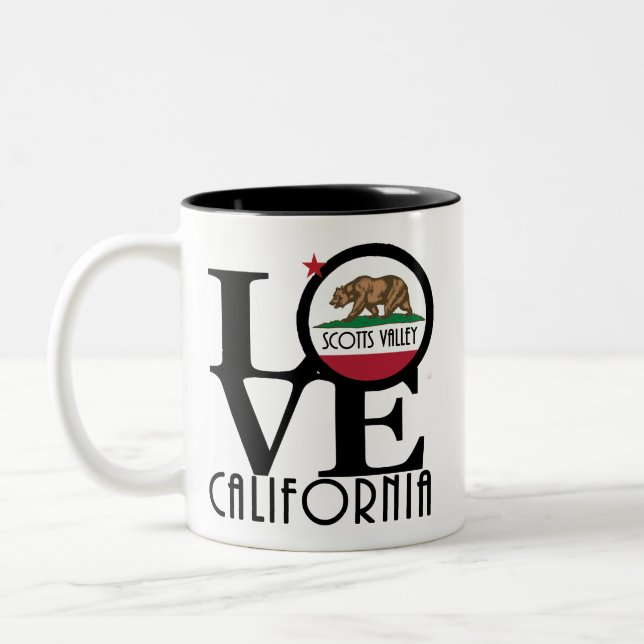 Taza Bicolor LOVE Scotts Valley California 11oz (Izquierda)